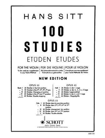 100 Studies op.32 vol.5 20 studies for the violin (double stopping)