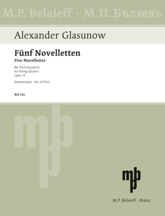 5 Noveletten op.15 f�r Streichquartett Stimmen