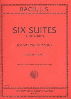 6 Suites BWV1007-1012 for violoncello solo (with facsimile)