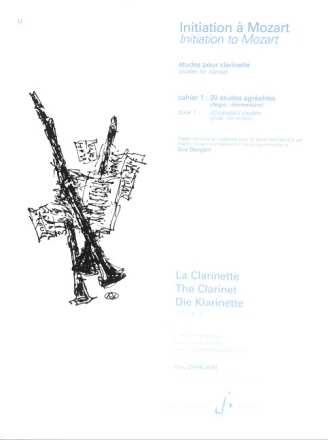 Initation � Mozart vol.1 20 �tudes agr�ables pour clarinette (degr� �lementaire)