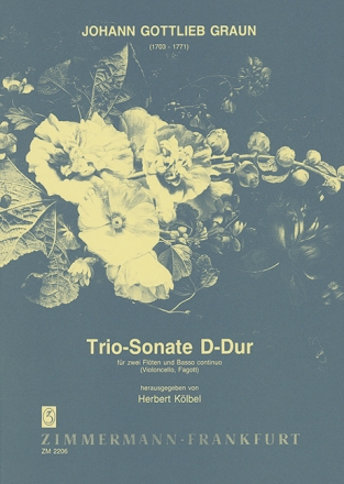 Triosonate D-Dur f�r 2 Fl�ten und Bc Partitur und Stimmen