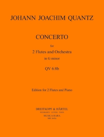Konzert g-Moll QV6,8b F�r 2 Fl�ten und Orchester f�r 2 Fl�ten und Klavier