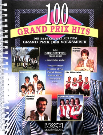 100 Grand Prix-Hits Melodiestimme, Text und Akkordbezifferung Liederbuch