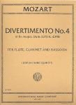 Divertimento B flat major KV439d no.4 for flute, clarinet and bassoon 3 parts