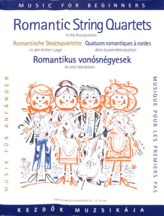 Romantische Quartettmusik f�r Anf�nger f�r Streichquartett Partitur und Stimmen