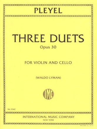 3 Duets op.30 for violin and cello