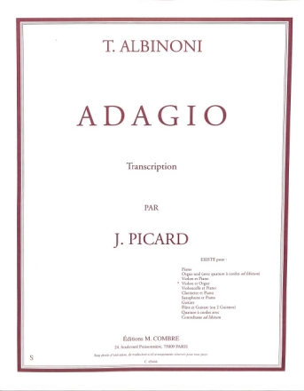 Adagio sol mineur pour violon et orgue