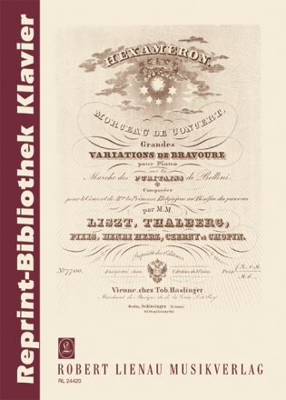 Hexameron Variations sur la marche des puritains de Bellini pour piano