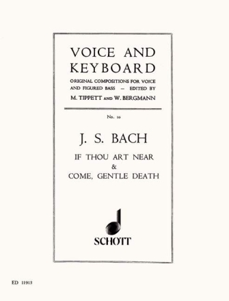 Bist du bei mir  und  komm s�sser Tod f�r Singstimme und Klavier (en/dt)