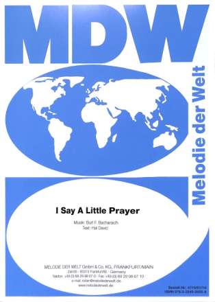 I say a little Prayer: Einzelausgabe Gesang und Klavier