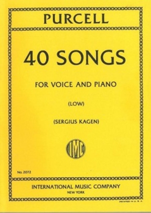 40 Songs complete for low voice and piano