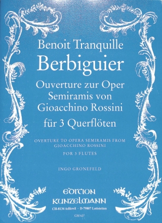 Ouvert�re zur Oper Semiramis f�r 3 Fl�ten Partitur und Stimmen