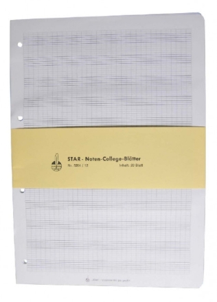 Ringbucheinlagen DIN A4 hoch 12 Systeme 21x29,7 cm 6mal gebohrt mit Hilfslinien Die Verkaufseinheit betr�gt 20 Blatt