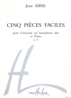 5 pi�ces faciles op.138 pour clarinette ou saxophone alto et piano