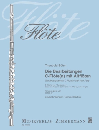 Die Bearbeitungen mit Altfloete - 5 St�cke f�r Altfl�te in G und Klavier (+ Alternativstimme f�r Klarinette, Violine, Englischhorn)
