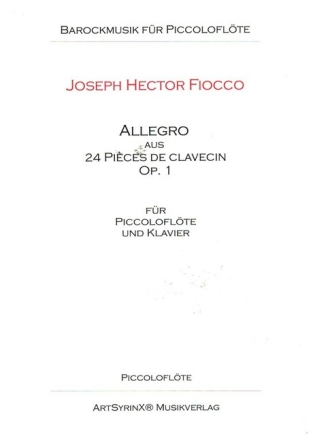 Allegro aus 24 Pi�ces de Clavecin op.1 f�r Piccolofl�te und Klavier Piccolofl�tenstimme