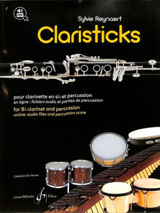 Claristicks (+Online Audio) pour clarinette en si b et percussion parties