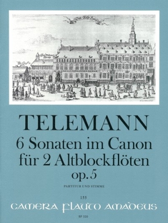 6 Kanonsonaten op.5 f�r 2 Altblockfl�ten Partitur und Stimmen