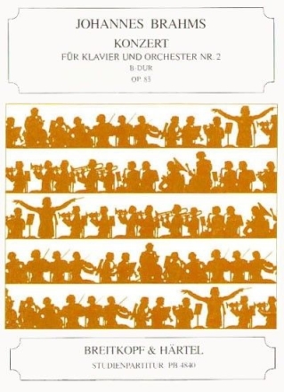 Konzert B-Dur Nr.2 op.83 f�r Klavier und Orchester Studienpartitur