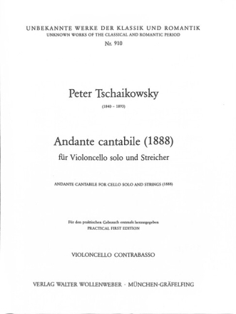 Andante cantabile f�r Violoncello und Streicher Cello/Ba�