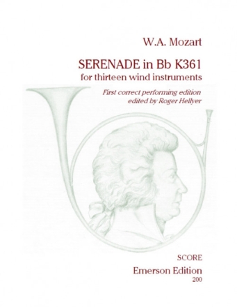 Wolfgang Amadeus Mozart, Serenade In B-Flat variable ensemble PARTITUR + STIMMEN