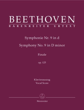Finale aus der Sinfonie d-Moll Nr.9 f�r Soli, gem Chor und Orchester Klavierauszug