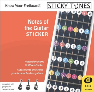 Notes of the guitar Sticker wiederabl�sbare Gitarrenaufkleber