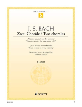 2 Chor�le BWV140 und BWV147 f�r Klavier