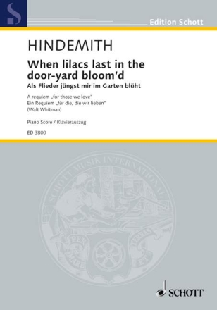 Als Flieder j�ngst mir im Garten bl�ht f�r gemischten Chor (SATB) mit Soli (MezBar) und Orchester Klavierauszug