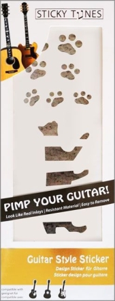 Silky Paws - Design-Sticker  Gitarrenaufkleber