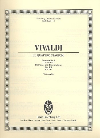 Konzert op.8,4 RV297 f�r Violine, Streichorchester und Bc Violoncello/Bass