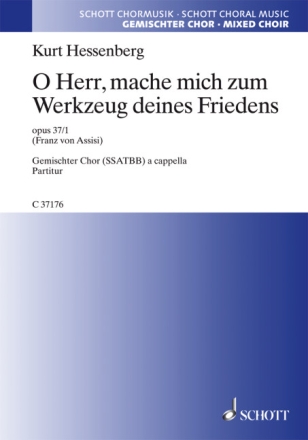 O Herr mache mich zum Werkzeug deines Friedens f�r gem Chor a cappella Partitur