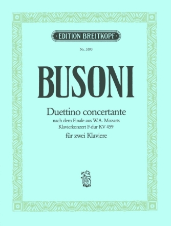 Duettino concertante nach Mozart f�r 2 Klaviere Partitur