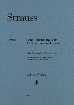 8 Gedichte op.10 f�r Gesang (hoch) und Klavier