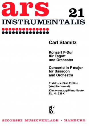 Konzert f-Dur  f�r Fagott und Orchester f�r Fagott und Klavier