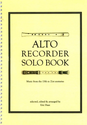 Alto Recorder Solo Book for alto recorder