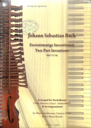 Zweistimmige Inventionen BWV772-786 for nyckelharpa and accompaniment