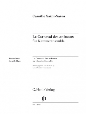 Le Carnaval des animaux f�r Kammerensemble Kontrabass
