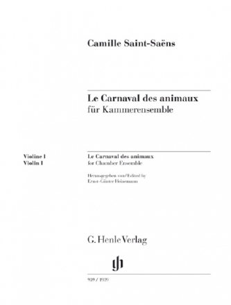 Le Carnaval des animaux f�r Kammerensemble Violine 1