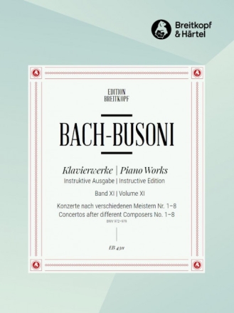Konzerte nach verschiedenen Meistern Nr.1-8 BWV972-979 f�r Klavier