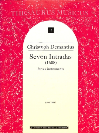 7 Intradas (1608) for 6 instruments, 6 scores