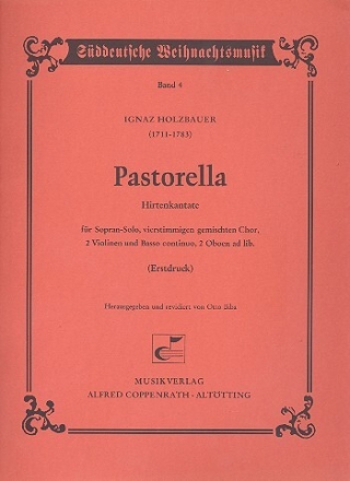 Holzbauer, Ignaz - Pastorella Solo S, Coro SATB, 2 Vl, Bc, [2 Ob] Partitur