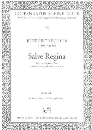 Lechler, P. Benedikt - Salve Regina Coro SSB, 2 Vl, Bc Partitur