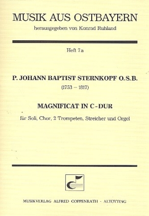 Sternkopf, P. Johann Baptist - Magnificat in C-Dur Soli, Coro SATB, 2 Tr, Timp, 2 Vl, Bc Partitur