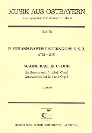 Sternkopf, P. Johann Baptist - Magnificat in C-Dur Coro SA, 2 Vl, Bc Partitur