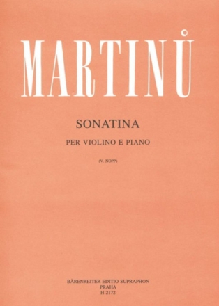 Martinu, Bohuslav Sonatine -f�r Violine und Klavier- V/Klav - Spielpartitur(en), Stimme(n)