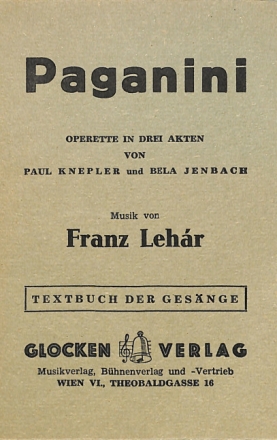 Paganini Libretto (dt)