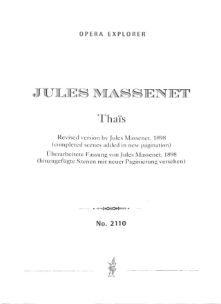 Thais f�r Orchester Partitur