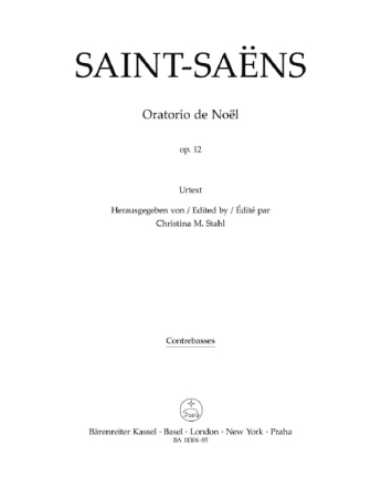 Oratorio de No�l op.12 f�r Soli, gem Chor und Orchester Kontrabass