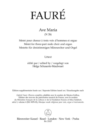 Ave Maria N 26 f�r M�nnerchor Chorpartitur (la)